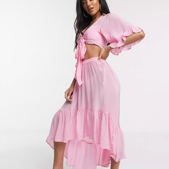 Asos  High Low Hem beach skirt 14 - Picture 5 of 8